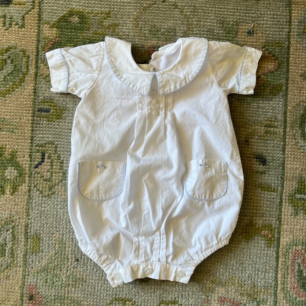 Dondolo Baby White Bubble with Blue Accent 6 Mo